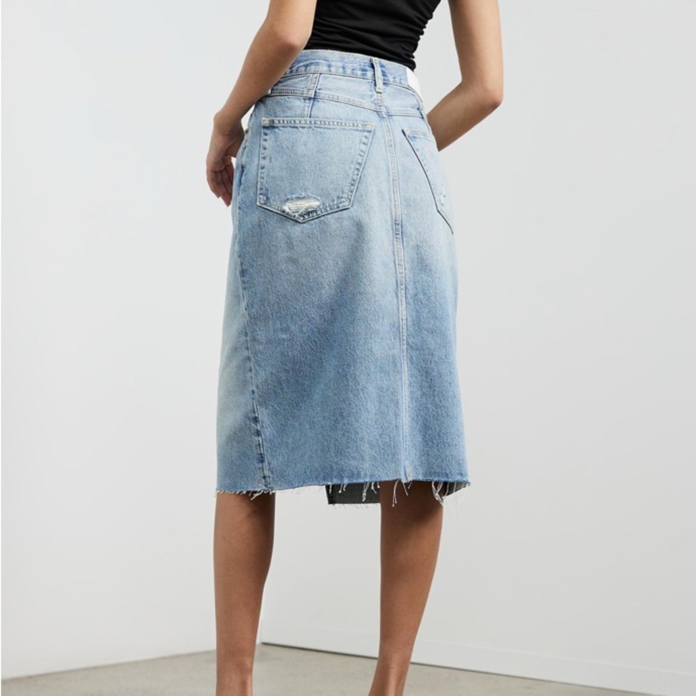 Re/Done Light Blue Denim Pencil Skirt - Picture 6 of 11